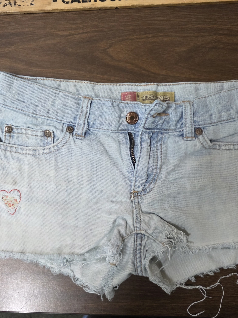 Light Blue Denim Cutoff Shorts - Womens